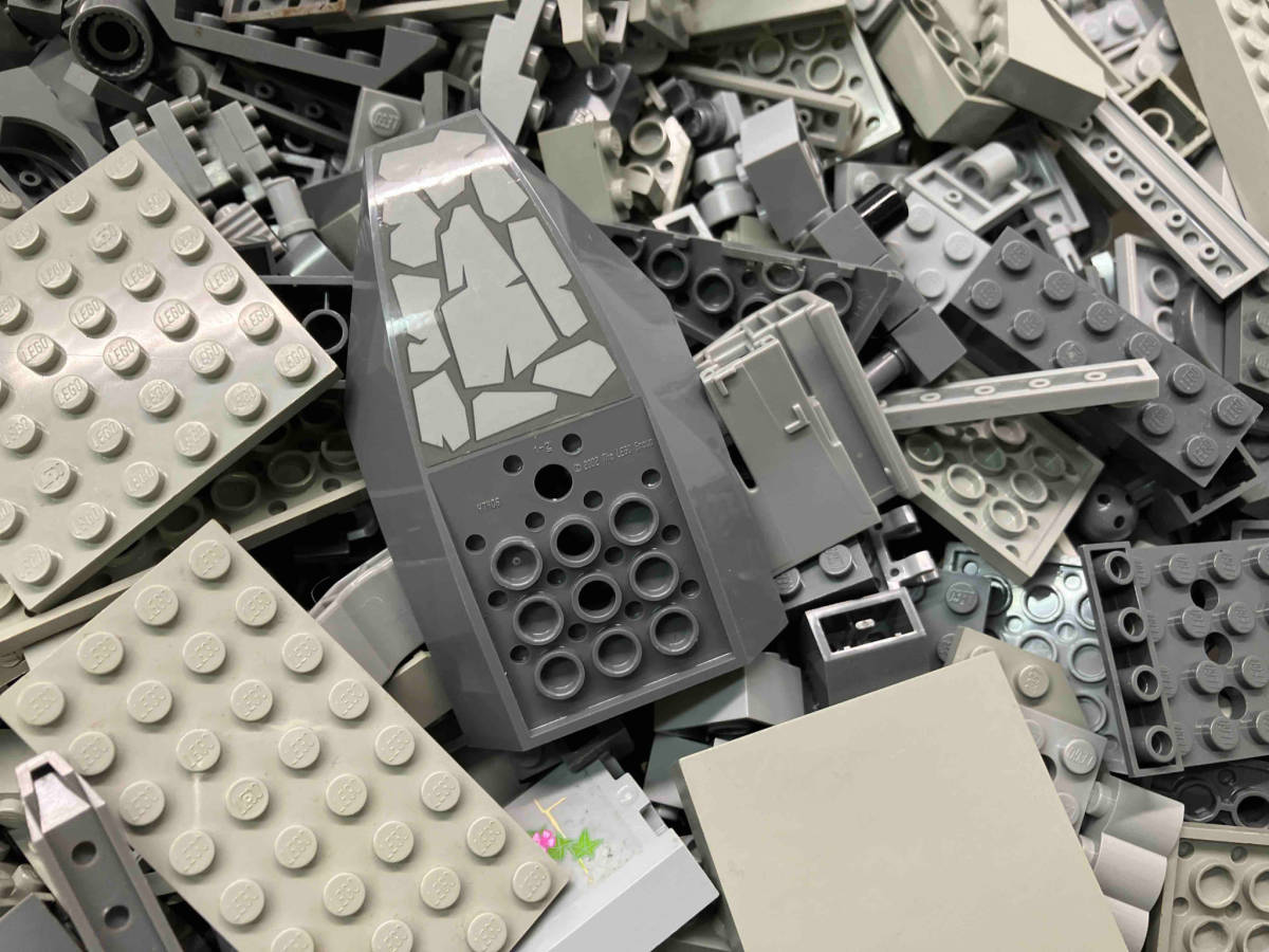 LEGO色分けブロック バラ 【薄灰色/濃灰色/ライトグレー/ダークグレー】3kg以上 大量 まとめ売り パーツ プレート 基本ブロック_画像10