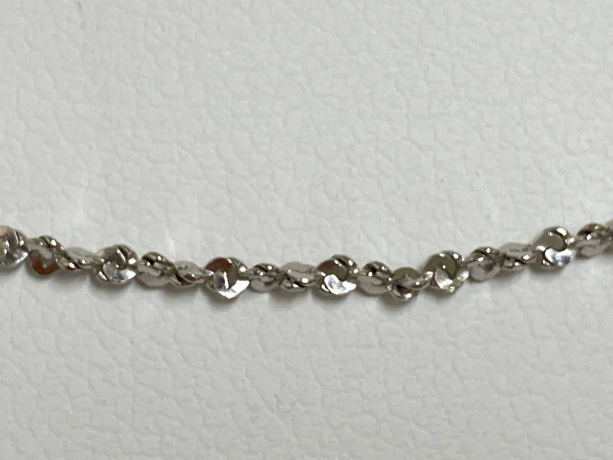 最大15%OFFクーポン Pt850/プラチナチェーンネックレス/39cm/3.2g プラチナ
