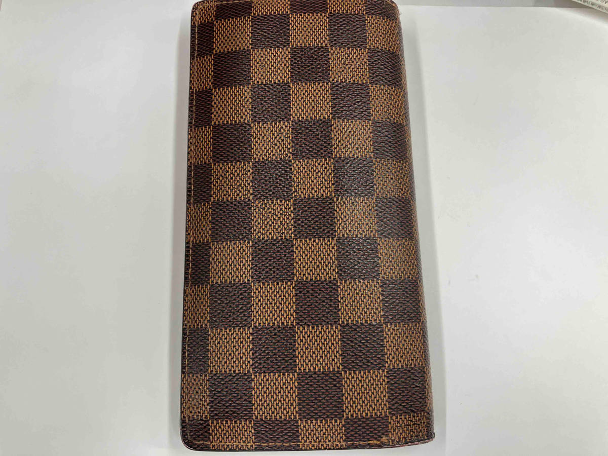 【難有り】LOUIS VUITTON ルイヴィトン ダミエ ポルトフォイユ ブラザ CS4781 N60017 二つ折り長財布_画像8