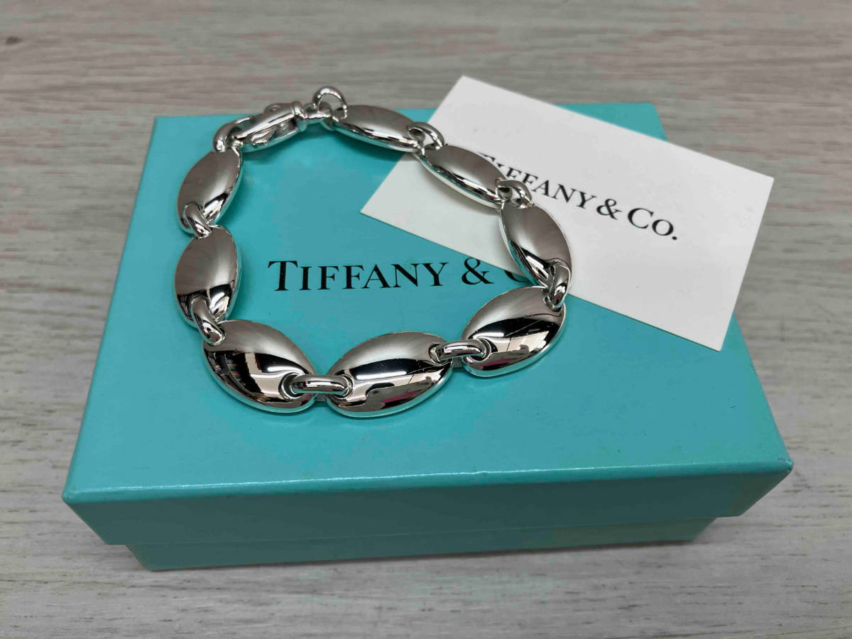 【美品】 TIFFANY＆Co. ペブル リンク ブレスレット SV 18cm ブランドアクセサリー 925 シルバー