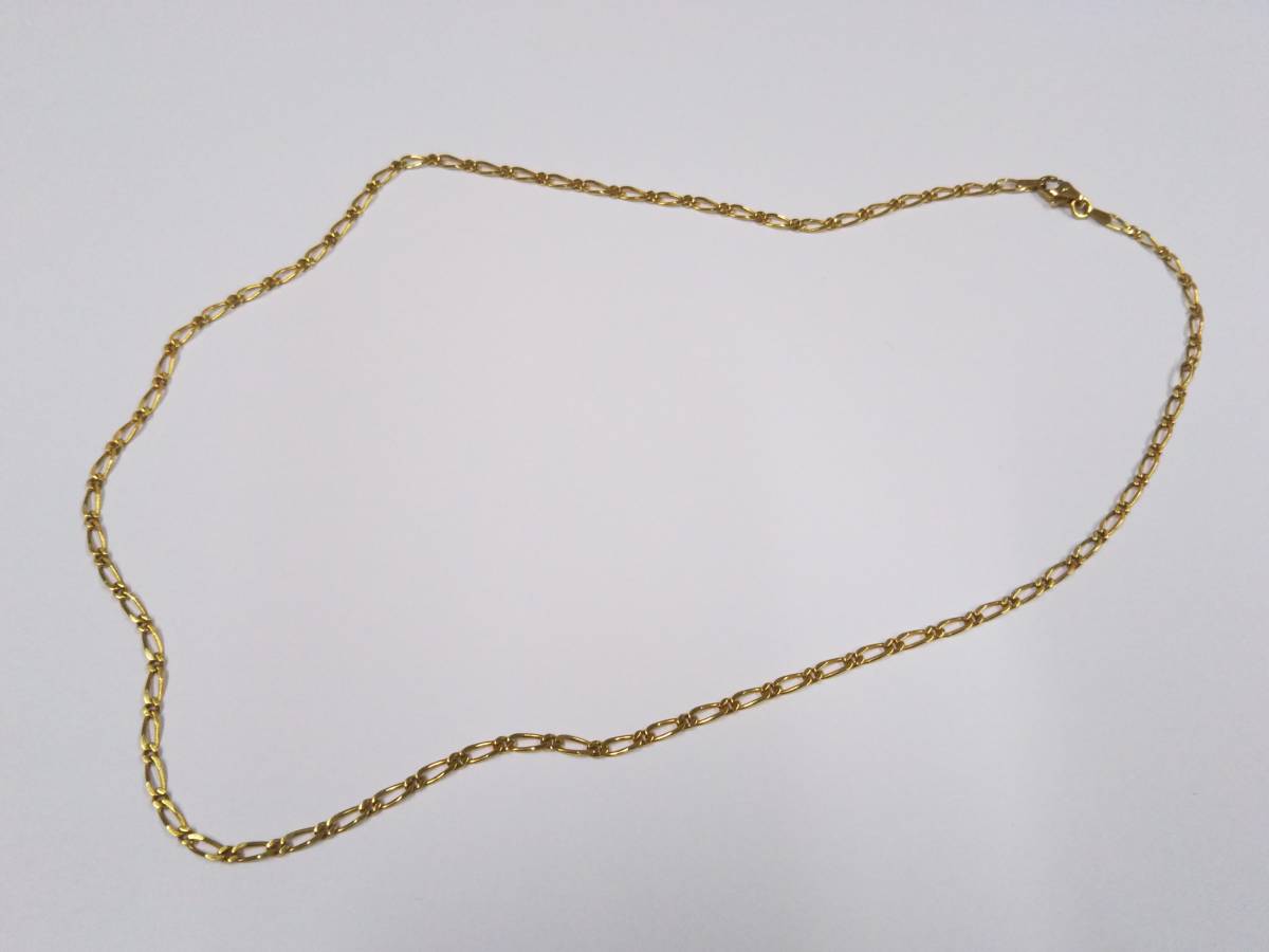【クリーニング済】K18 750刻印 ゴールド ネックレス 総重量約8.3g 約50cm デザイン チェーンの画像3