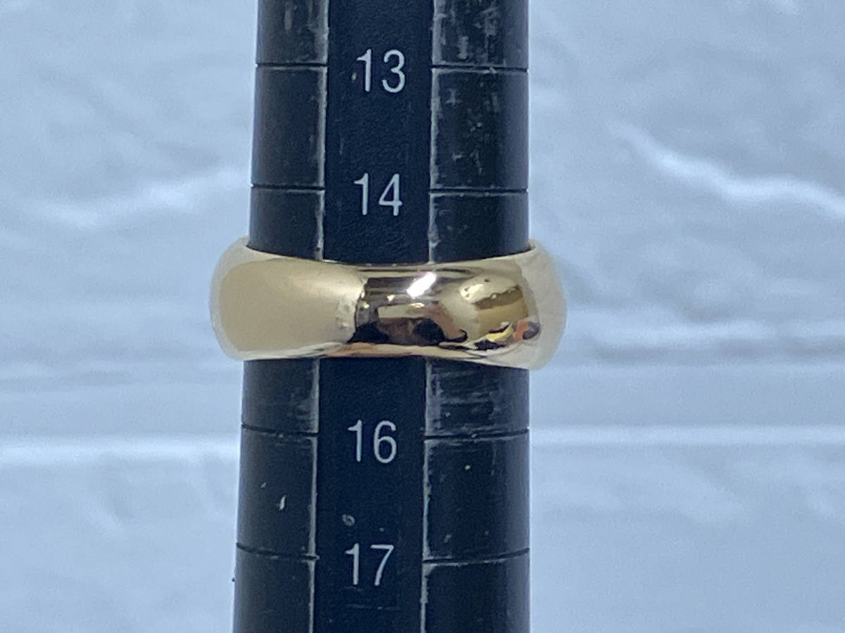 [K20|20 gold ] lotus pattern carving te The Yinling g| ring | virtue power |14.8g|15 number | grinding settled store receipt possible 