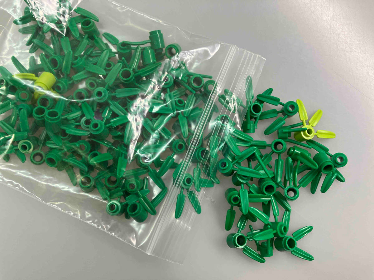 LEGO レゴ 植物パーツ 100g以上 リーブス 竹 フラワー フラワーステム 緑色 葉っぱ_画像2