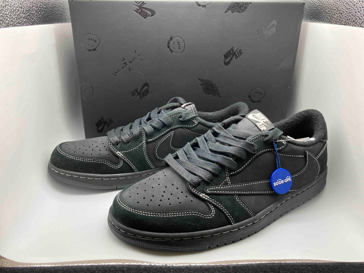 美品 TRAVIS SCOTT NIKE AIR JORDAN 1 LOW OG SP DM7866 001 トラヴィス ナイキ エア ジョーダン US11 29cm UK10 EU45 ブラックファントム