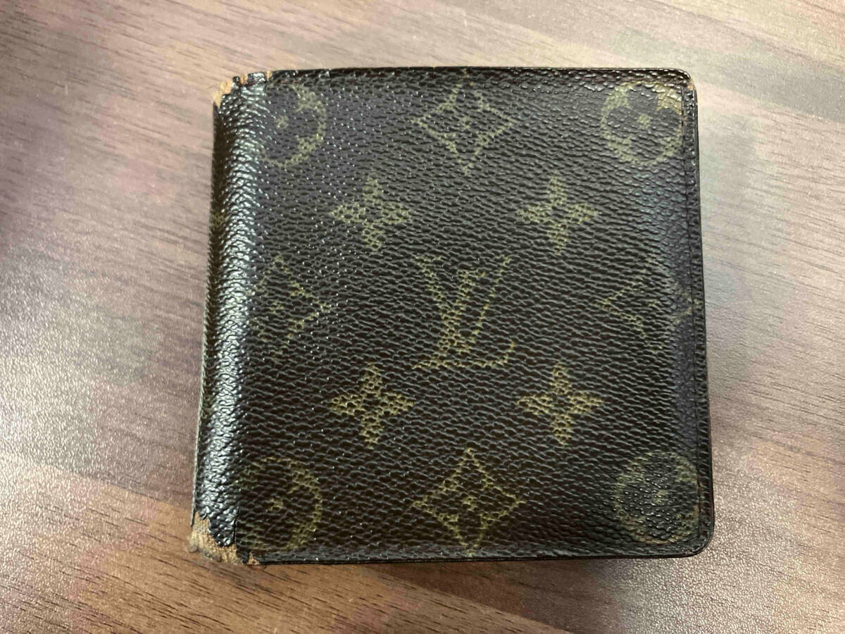 LOUIS VUITTON ルイ ヴィトン M61675 モノグラム ポルト フォイユ マルコ 財布 二つ折り 小銭入れ有_画像3