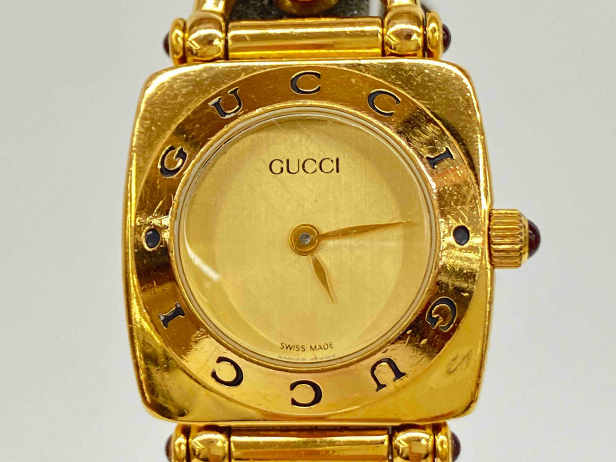 【難有り】GUCCI グッチ 6300L 0078993 クォーツ 腕時計 ベルト劣化
