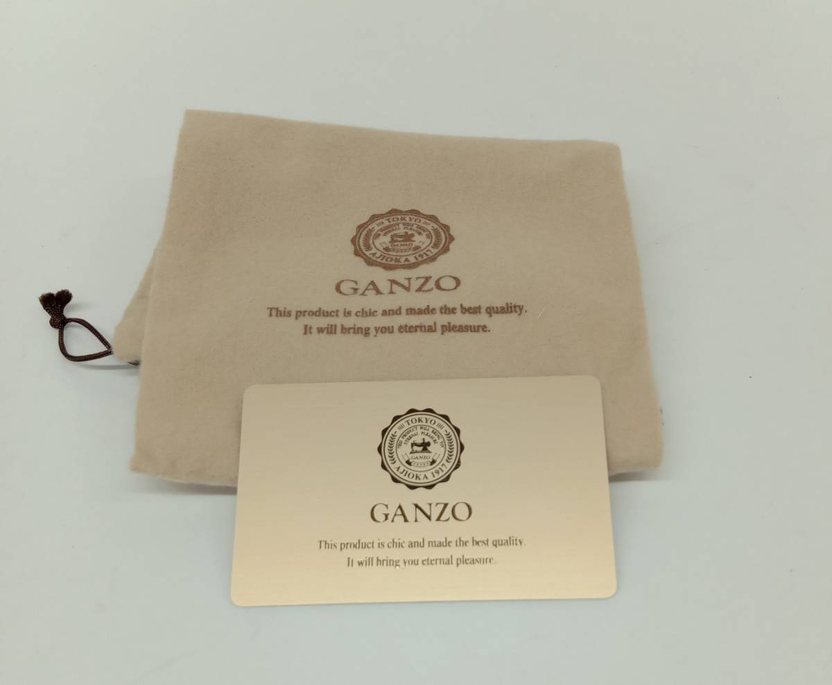 GANZO ガンゾ 長財布 ラウンドジップ 馬革 日本製 箱 保存袋有 ネイビー 通年_画像8