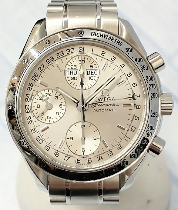 Omega Speed ​​Master 3523.30 57135299 Мужские часы Автоматические дни обертки дата 8 Хронограф серебряной циферблат