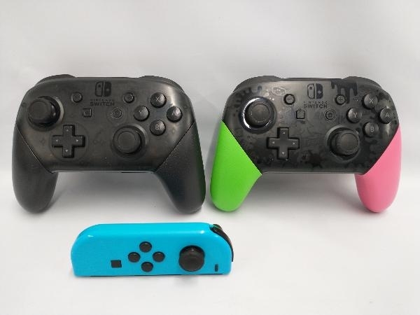 ジャンク Nintendo スイッチ Proコントローラー×2 Joy-Con(L)※不良あり_画像1