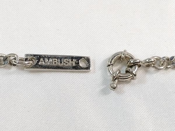 【BOX・保存袋付】AMBUSH　アンブッシュ　ライターケース　ネックレス　シルバーカラー　73cm　二面喜平　総重量83g_画像5
