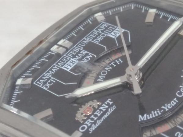 ジャンク ORIENT オリエント EUAA-C0 マルチイヤーカレンダー 黒文字盤 クォーツ 腕時計_画像9