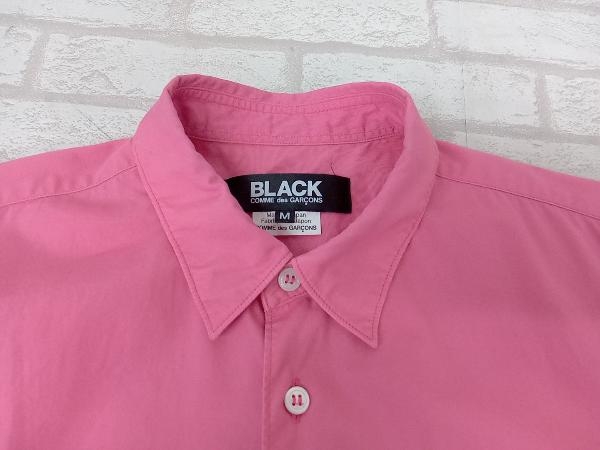 BLACK COMME des GARCONS 1K-B008 ブラック コムデギャルソン メンズ Mサイズ ピンク 長袖シャツ 七分袖_画像3