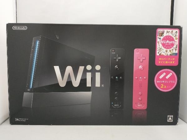 [ photograph actual article or goods, use impression . scratch equipped, upper part aperture . with defect ] [ body including edition ]Wii: black (Wii party set )