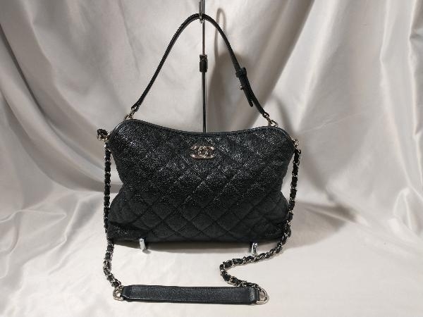 CHANEL シャネル ソフトキャビア 17673※※※ ホーボー 2WAY ショルダー バッグ ハンド バック 店舗受取可_画像2