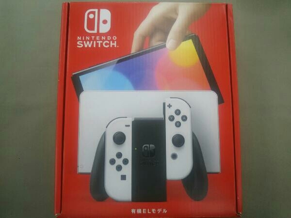 動作確認済 付属品欠品 Nintendo Switch(有機ELモデル) Joy-Con(L)/(R) ホワイト(HEGSKAAAA)_画像1