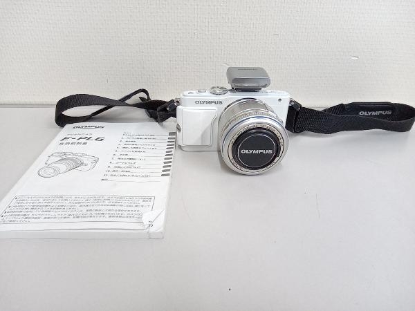 ジャンク OLYMPUS E-PL6 EZ LKIT SLV OLYMPUS PEN Lite E-PL6 14-42mm EZ レンズキット (シルバー) デジタル一眼2014年式の画像1