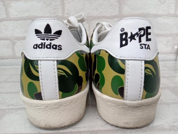 adidas SUPER STAR 80s × BAPE GZ8981 アディダス ベイプ アベイシングエイプ グリーン カモ 迷彩 スニーカー メンズ 27.5cm_画像5