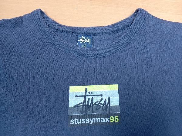 STUSSY ステューシー Tシャツ 半袖 プリントシャツ stussymax95 サイズ：S ネイビー_画像3