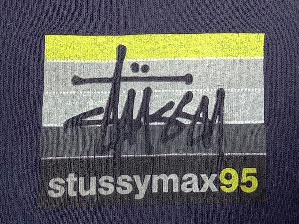 STUSSY ステューシー Tシャツ 半袖 プリントシャツ stussymax95 サイズ：S ネイビー_画像6