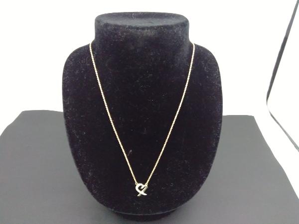 【希望者のみラッピング無料】 Tiffany&Co. K18 41.5cm D付 2.7g ラビングハート ブランドアクセサリー 店舗受取可 イエローゴールド