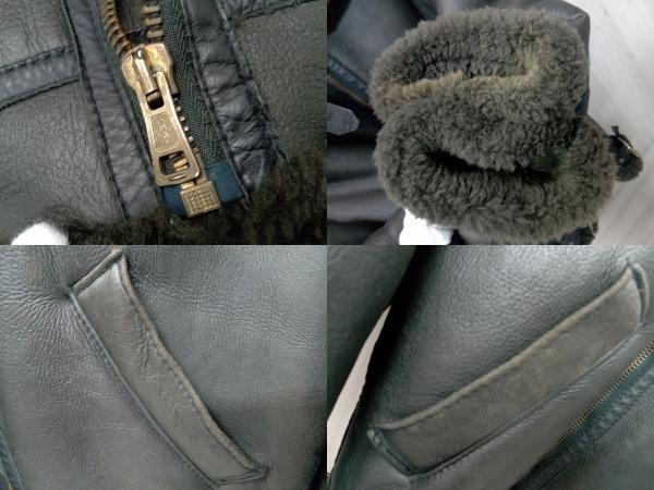 US SHEEPSKIN B-3 シープスキン ジャケット サイズМ ブラック 黒 レザー 革製 メンズ 冬_画像6
