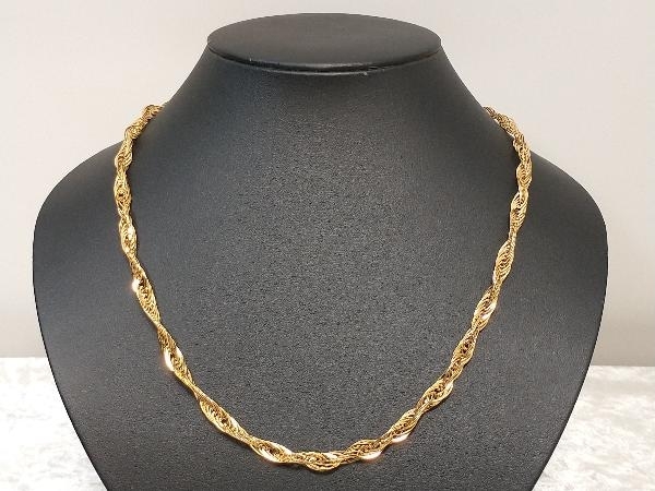 【値下げ】 K18 店舗受取可 60cm 23.0g イエローゴールド チェーンネックレス デザイン YG 18金 イエローゴールド