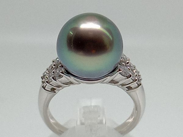 安価 8.8g 【Pt900】黒蝶真珠 10号 中古 アクセサリー 貴金属 指輪 黒蝶(くろちょう)真珠