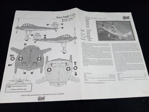 ジャンク 1/72 Chance Vought V-173 Flying Pancake Sword プラモデル_画像3