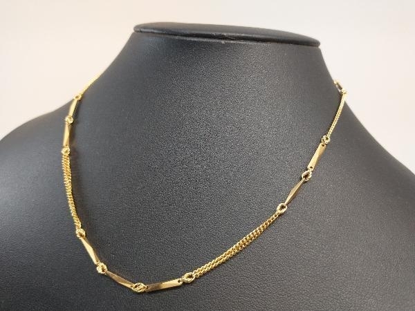 【感謝価格】 K18 切子チェーンネックレス 店舗受取可 ゴールド 18金 YG 18K キヘイ 切り子 40cm 7.5g イエローゴールド