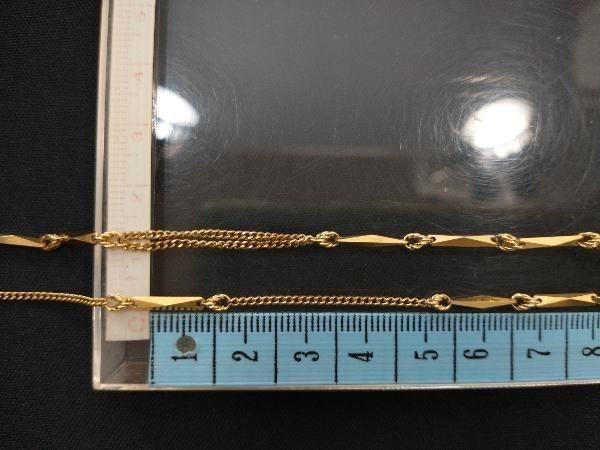 K18 切子チェーンネックレス 7.5g 40cm 切り子 キヘイ 18K YG 18金 ゴールド 店舗受取可