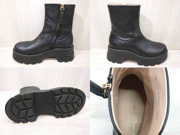 通年 gianvito rossi ジャンヴィトロッシ コンバットブーツ MONTEY VITELLO GLOVE 35(22.5cm相当) ブラック_画像3