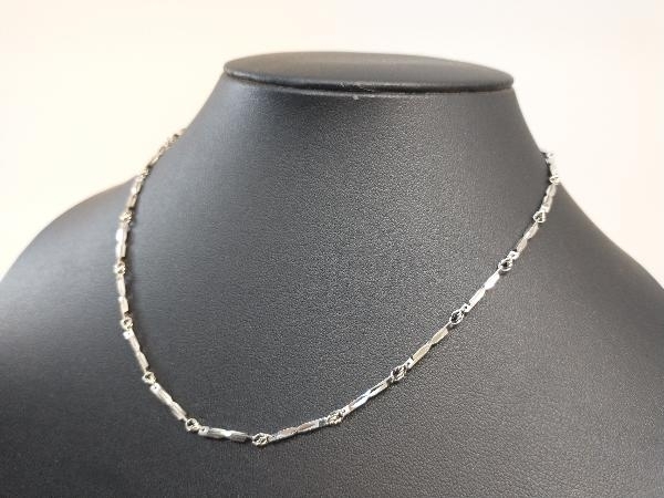 最新人気 Pt850 切子チェーンネックレス 店舗受取可 切り子 プラチナ 幅2mm 40cm 11.4g プラチナ