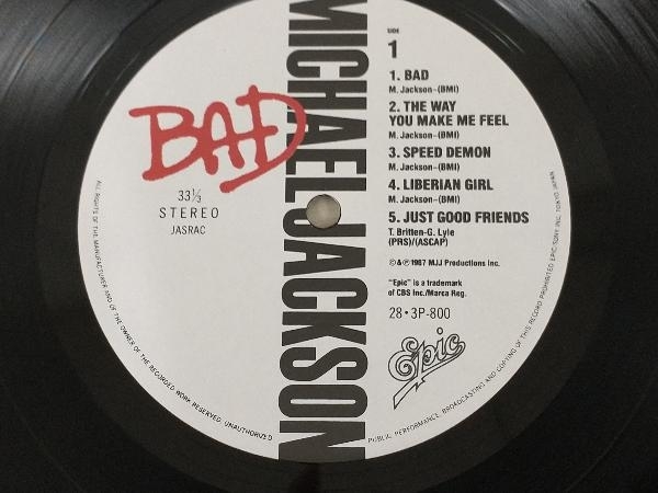 マイケル・ジャクソン 【LP盤】BAD_画像4