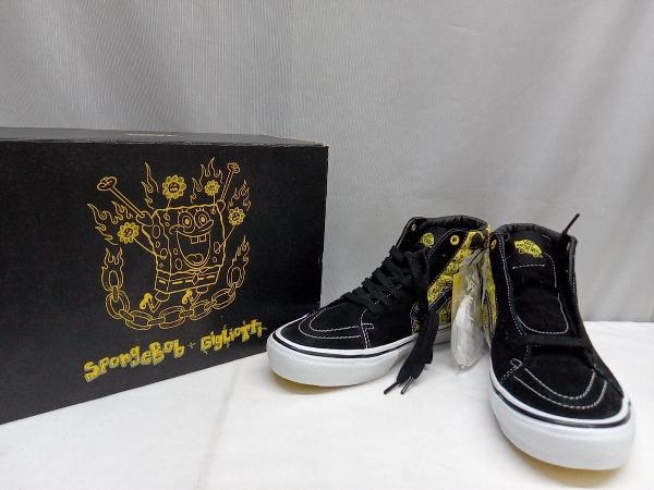 スニーカー VANS Skete old Skool spongebob Sk8-Hi 26.5cm スニーカー バンズ オールド・スクール スポンジボブ ブラック イエロー 美品