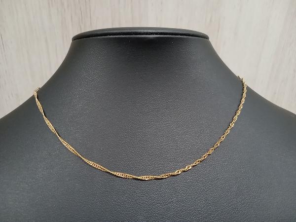 【きれいめファッション51選】上品さと清潔感をキープし 【K18ネックレス】K18 /40cm/2.6g /イエローゴールドネックレス イエローゴールド