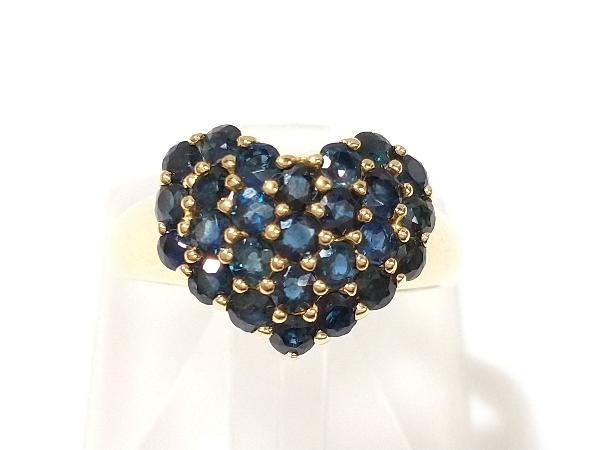 印象のデザイン ポンテヴェキオ VECCHIO PONTE 鑑別書付き】 【新品仕上済み】【 K18 指輪 リング 1.50ct ブルーサファイア 天然 #14.5 ポンテヴェキオ
