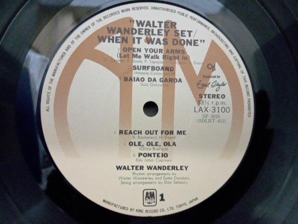 【LP盤】Walter Wanderley Set When It Wsa Doneの画像3
