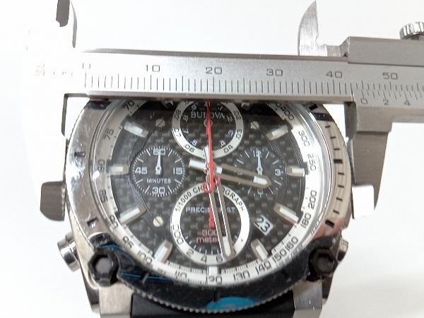 BULOVA 98B172 クォーツ　電池式　クロノグラフ　デイト　ブラック文字盤　メンズ腕時計　店舗受取可_画像6