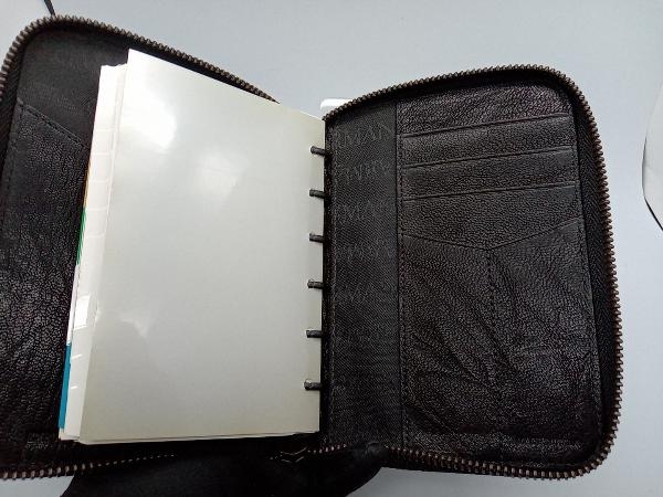 EMPORIO ARMANI 手帳ケース ブラック レザー 保存袋付き エンポリオアルマーニ (リフィル付き)の画像8