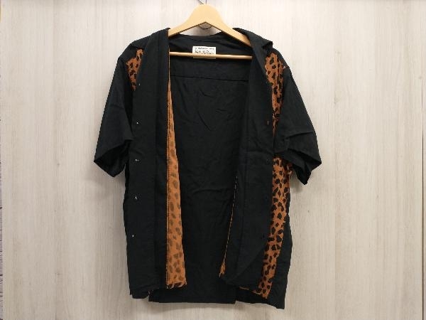 WACKO MARIA LEOPARD two-tone 50s shirt 半袖シャツ Mサイズ ブラック 店舗受取可_画像3