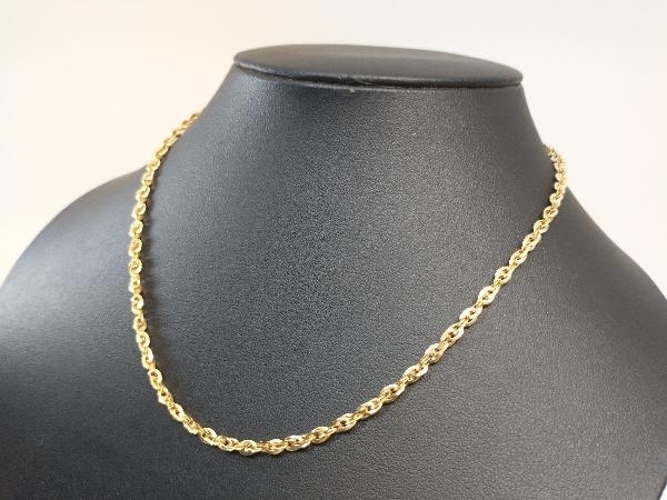 『5年保証』 18K 幅3mm 41cm 10.9g デザインチェーンネックレス K18 YG 店舗受取可 ゴールド 18金 イエローゴールド