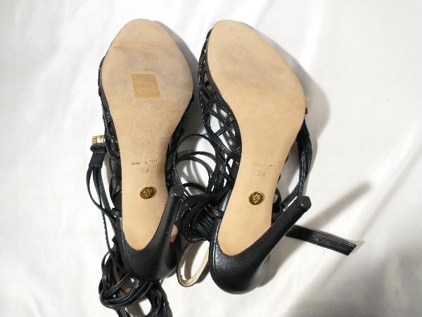 emilio puccie milio *pchi сандалии черный плетеный вверх каблук сандалии шлепанцы размер 39 магазин квитанция возможно 