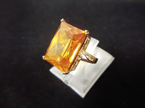 新品入荷 【大きめの存在感】K18/#14/8.2g イエローゴールド リング イエローゴールド