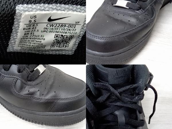 NIKE ナイキ CW2289-001／エア フォース 1 MID ‘07 スニーカー 表記サイズ US9.5 ブラック 店舗受取可_画像7