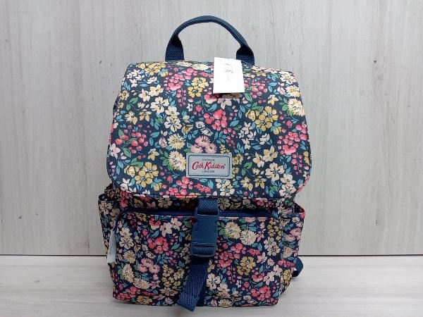 【タグ付き】Cath Kidston キャス・キッドソン リュック バックルバックパック フラワーメドー 花柄 マルチカラー 横幅約27cm_画像1