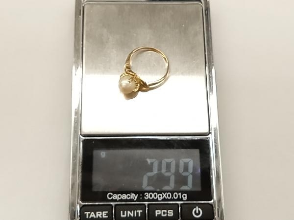 K18／真珠 イエローゴールド ＃11 2.99g リング 指輪 アクセサリー ソーティング付き_画像8