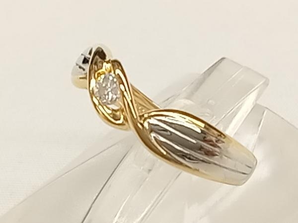 最大80%オフ K18/Pt900 イエローゴールド プラチナ #12.5 D0.1ct 2.33g リング 指輪 アクセサリー イエローゴールド