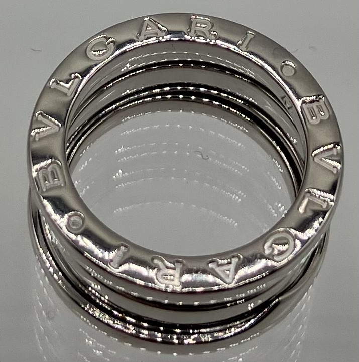 『1年保証』 【研磨済】BVLGARI K18WG 6.5号 7.8g B-Zero1 ブルガリ ホワイトゴールド ビーゼロワン 箱付 ホワイトゴールド