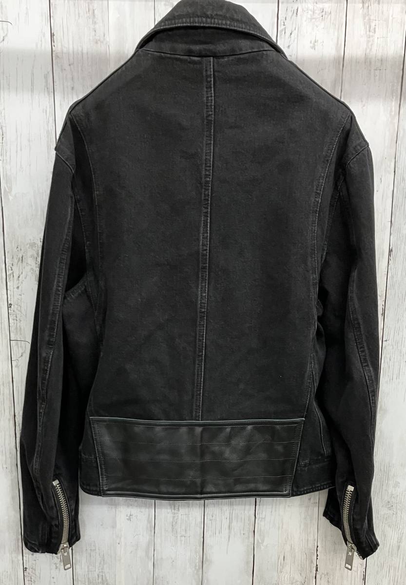 GIVENCHY / double rider's jacket /ji van si./ cotton / Denim jacket / black / blouson /XL/ spring 