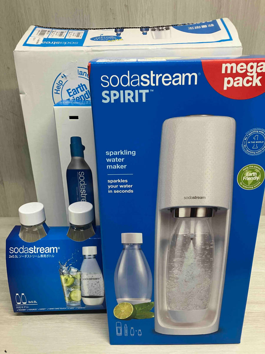 sodastream FAMILY PACK セット ソーダストリーム ファミリーパック スピリットスターターキット ガスシリンダー ボトル 炭酸水 メーカーの画像1